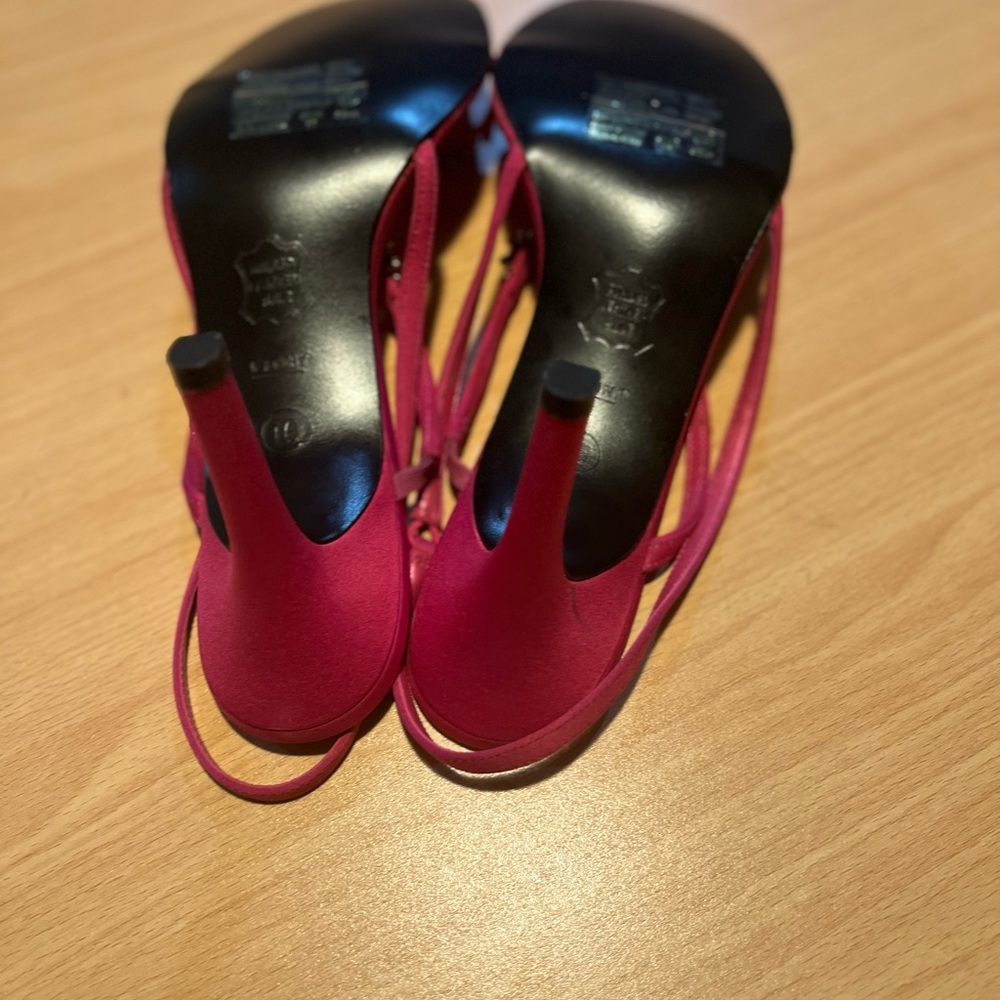 FIONI Pink Satin Heels with Jewels - Picture 14 of 16